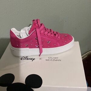 Disney by Stuart weitzman pink sneakers size 6 new